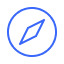 Compass icon.